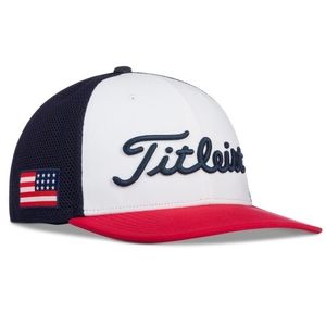 NWT Titleist Men's Tour Performance Mesh USA Flag Golf Hat